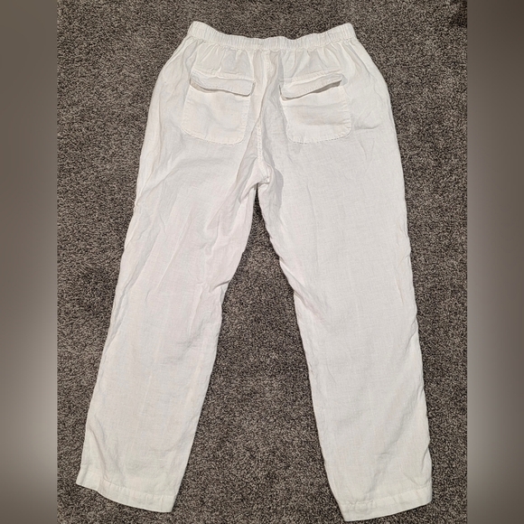 Nicole Miller New York 100% Linen Pull On Cropped Pants Size Medium - Picture 4 of 4